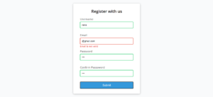 Form Validation In HTML, CSS, Javascript Free Download
