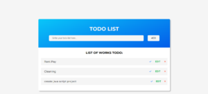 TODO List (CRUD) Project In Javascript Free Download