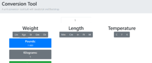 Weight, Length & Temperature Conversion Tool in HTML, CSS, Javascript Free Download