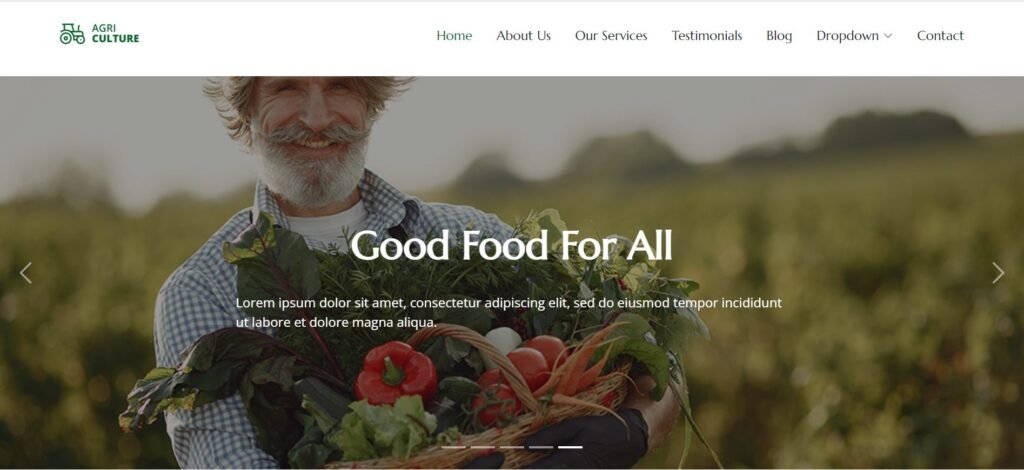 Agriculture Bootstrap Website Template Free Download