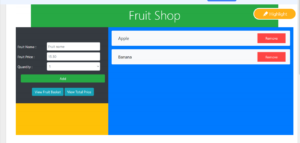 Fruit Shop Project In JavaScript Free Download