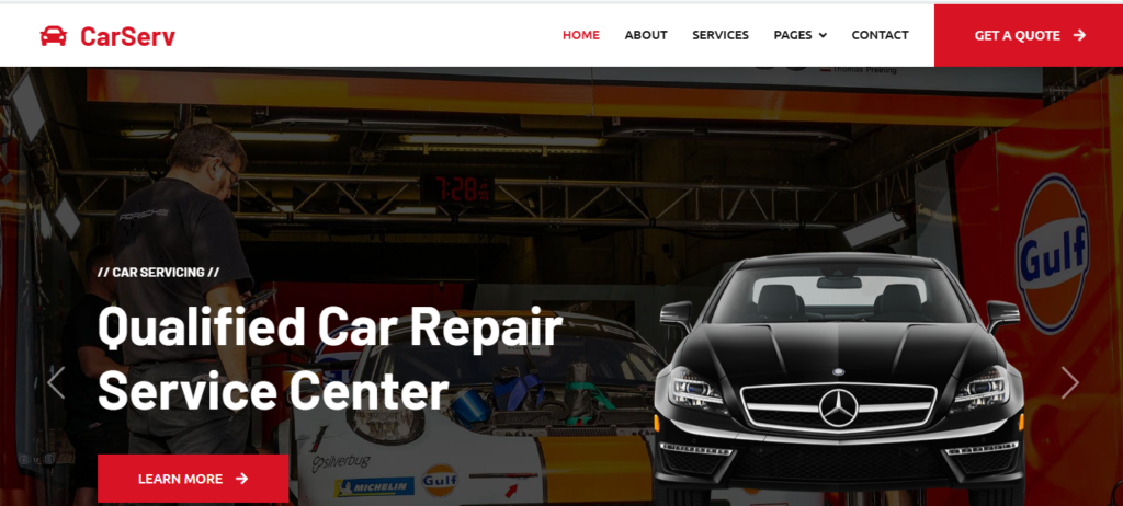 Car Repairing Website Template