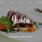 JUSTO Restaurant Website Template Free Download