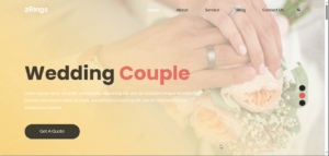 Free Wedding Rings HTML CSS JavaScript Template