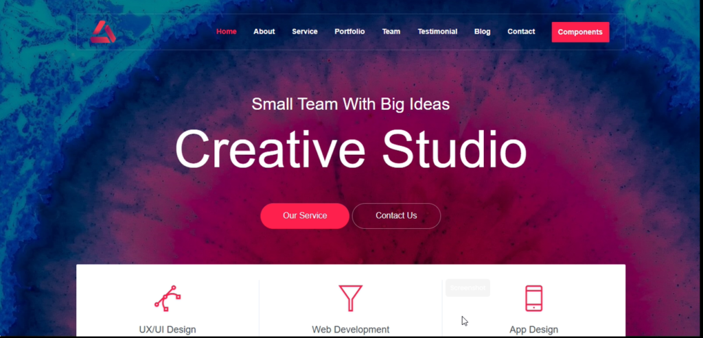 Creative Studio Landing Page