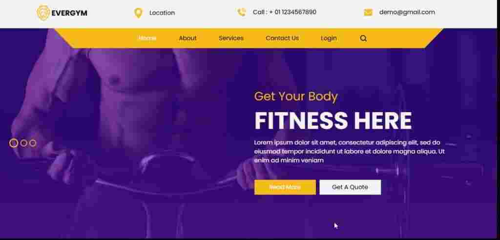 Evergym – A Stylish and Responsive Gym Website Template (HTML + Bootstrap)