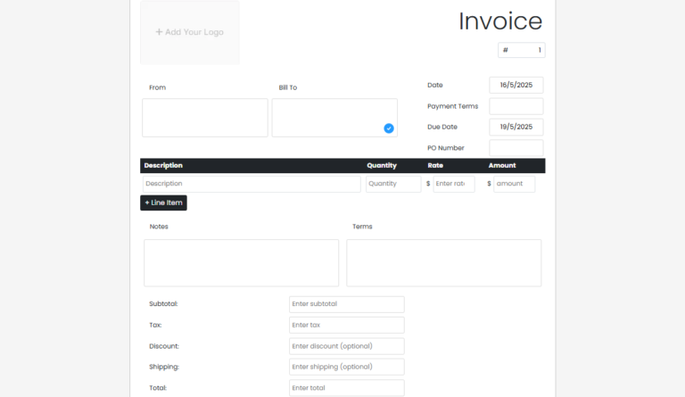 Online Free Invoice Generator
