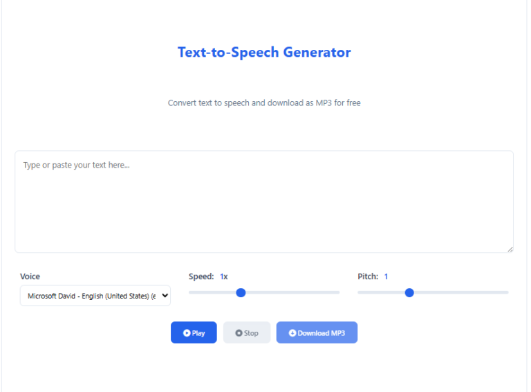 AI Text to Speech Tool