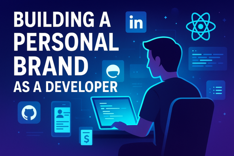 Building a personal brand as a developer with GitHub, LinkedIn, and portfolio website showcasing projects.