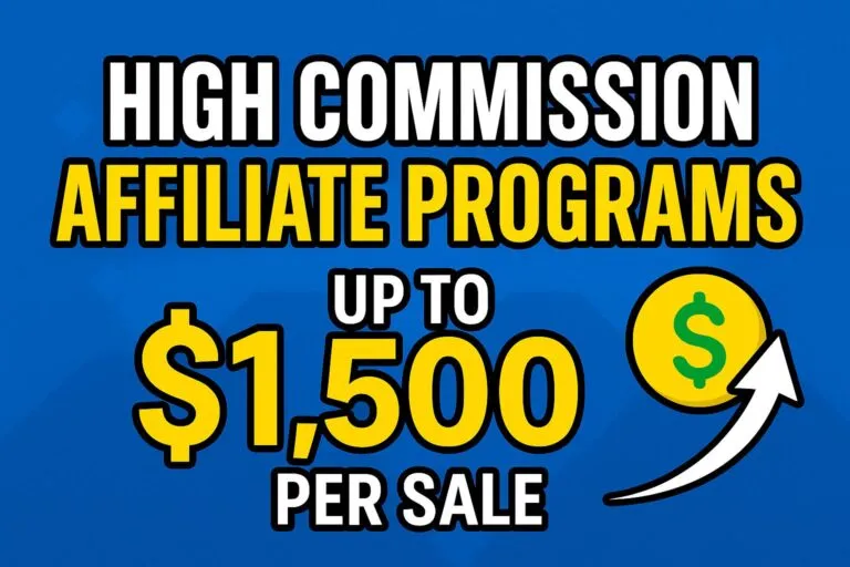High Commission Affiliate Programs 2026 Earn Up to $1,500 Per Sale