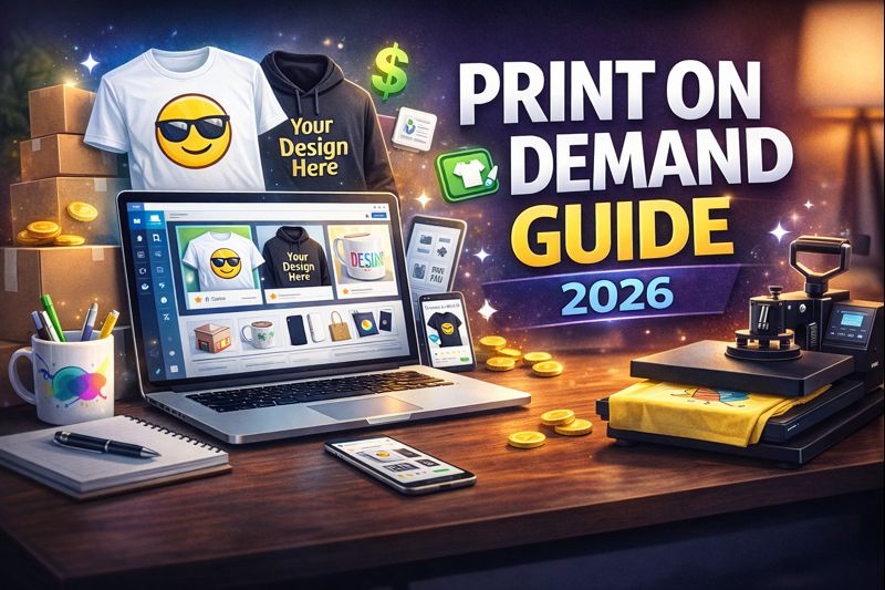 Print on Demand Guide 2026 How to Start & Scale a Profitable POD Business - Featured Image