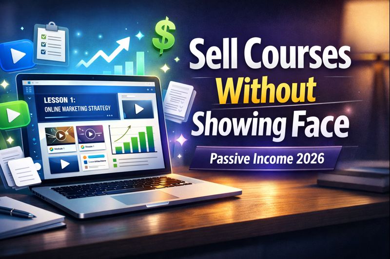 Sell Courses Without Showing Face 2026 Build Anonymous Online Course Income - Featured Image