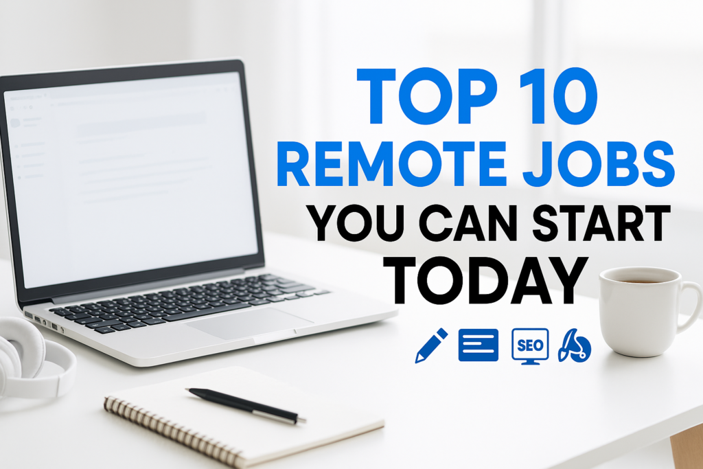 Top 10 Remote Jobs You Can Start Today - Featured Image