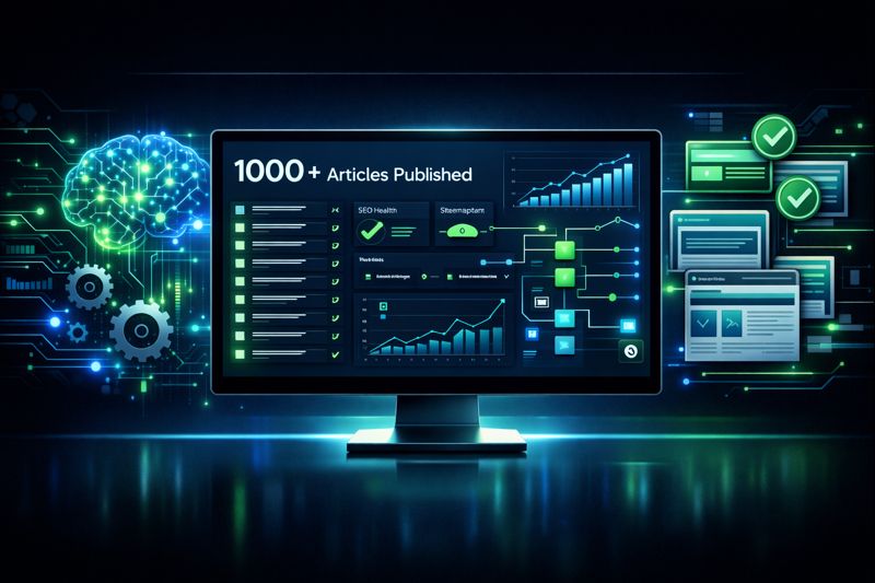 How to Publish 1000+ Articles Safely Without SEO Penalties (2026 Guide) - Featured Image