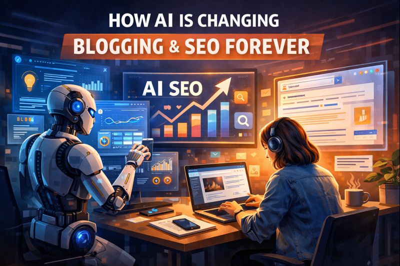 AI Blogging SEO in 2026 How AI Is Transforming Content Rankings - Featured Image