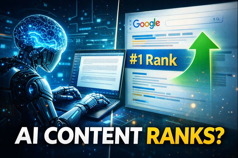 Can AI Content Rank on Google in 2026? Real Case Study Data SEO Strategy - Featured Image