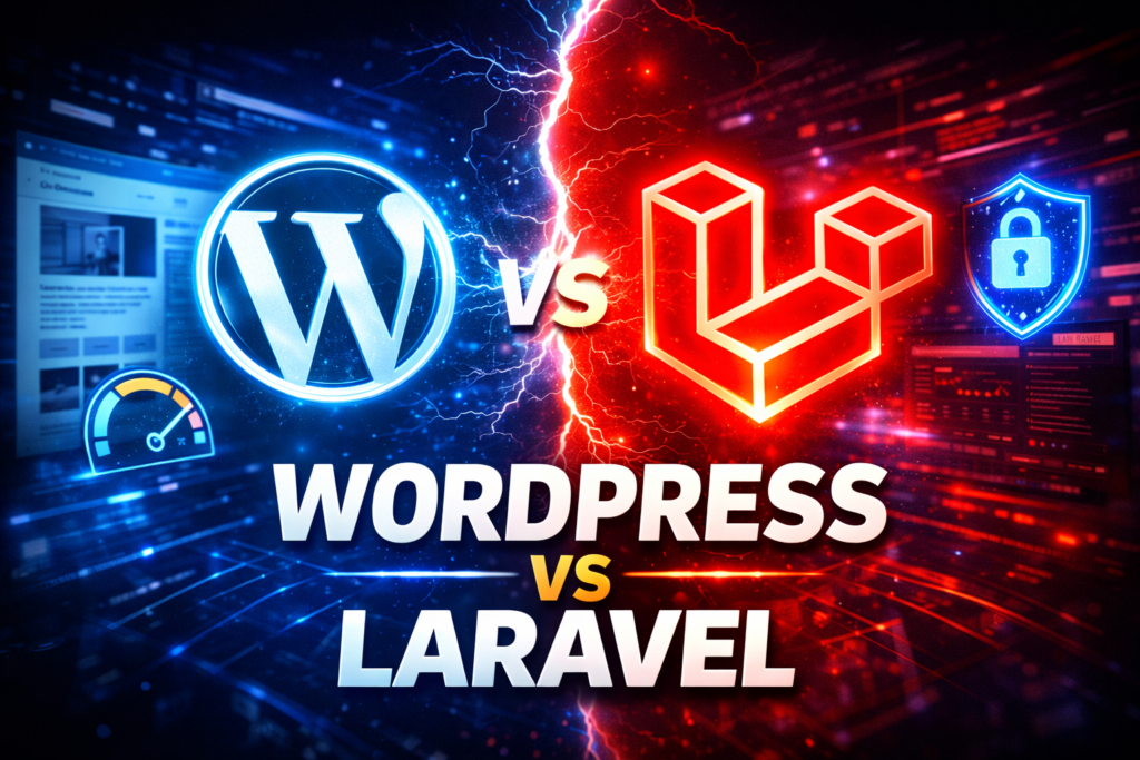 WordPress vs Custom Laravel Development - Featured Image